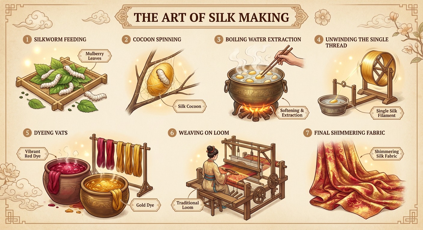 Silk making process